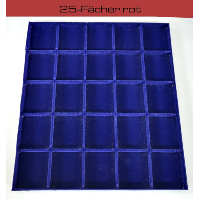 192 Stck 28935 25-Fcher blau, Polystyroleinstze beflockt, neu