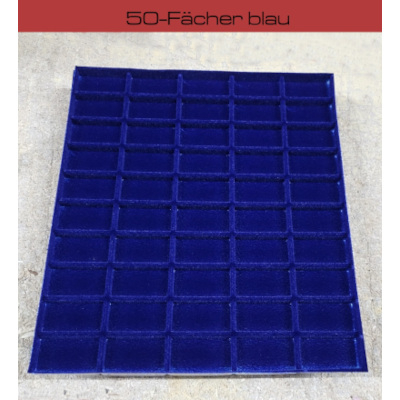 115 Stck 28934 50-Fcher blau, Polystyroleinstze beflockt, neu